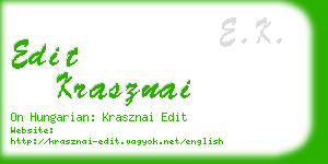 edit krasznai business card